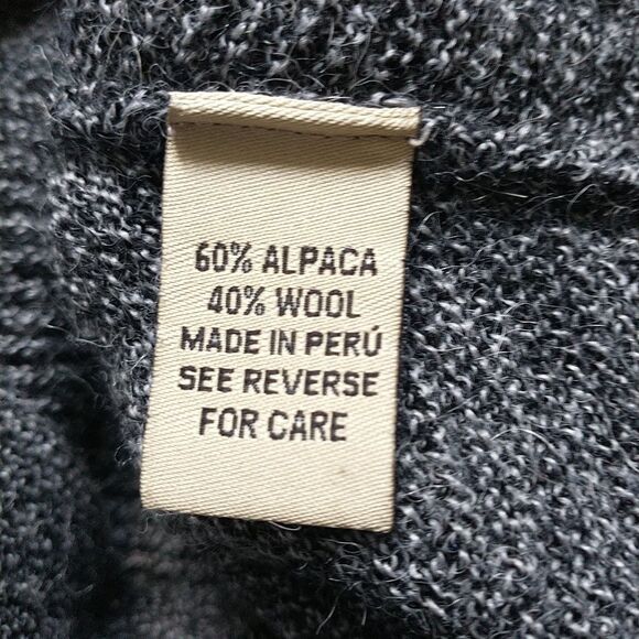 Beyond Threads Sweater Pullover Womens M Gray Alpaca Wool Lagenlook Relaxed Fit - Picture 9 of 10